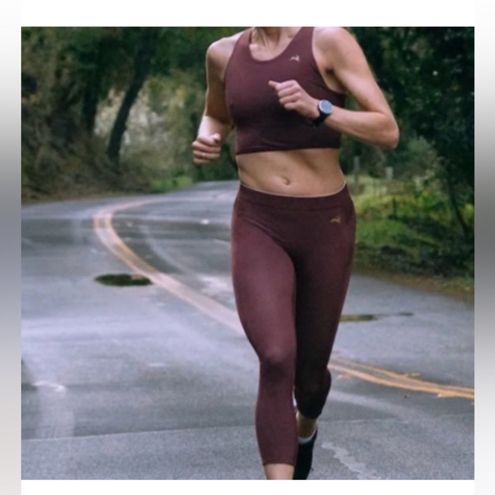 Tracksmith Lane Five Crop Tight Wine